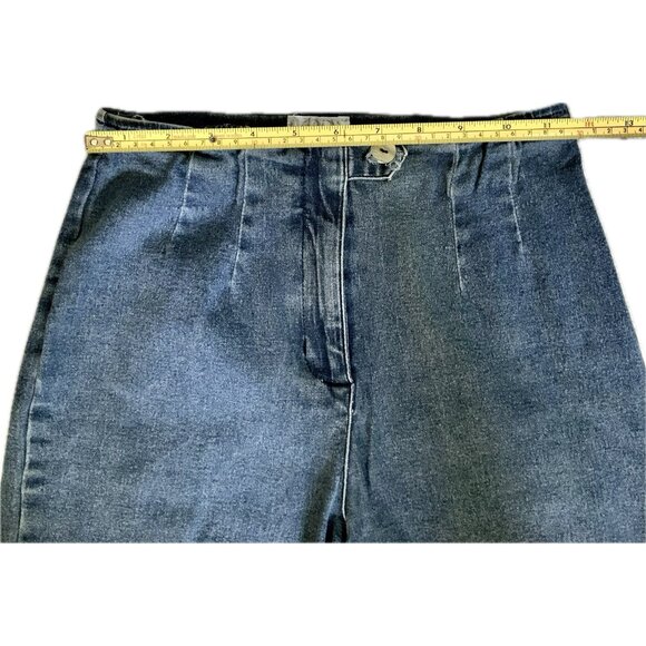 Vtg Victoria Secret Moda Intl Jeans Women Sz 2 Stretch Blue Denim Pleated Waist - Picture 4 of 11